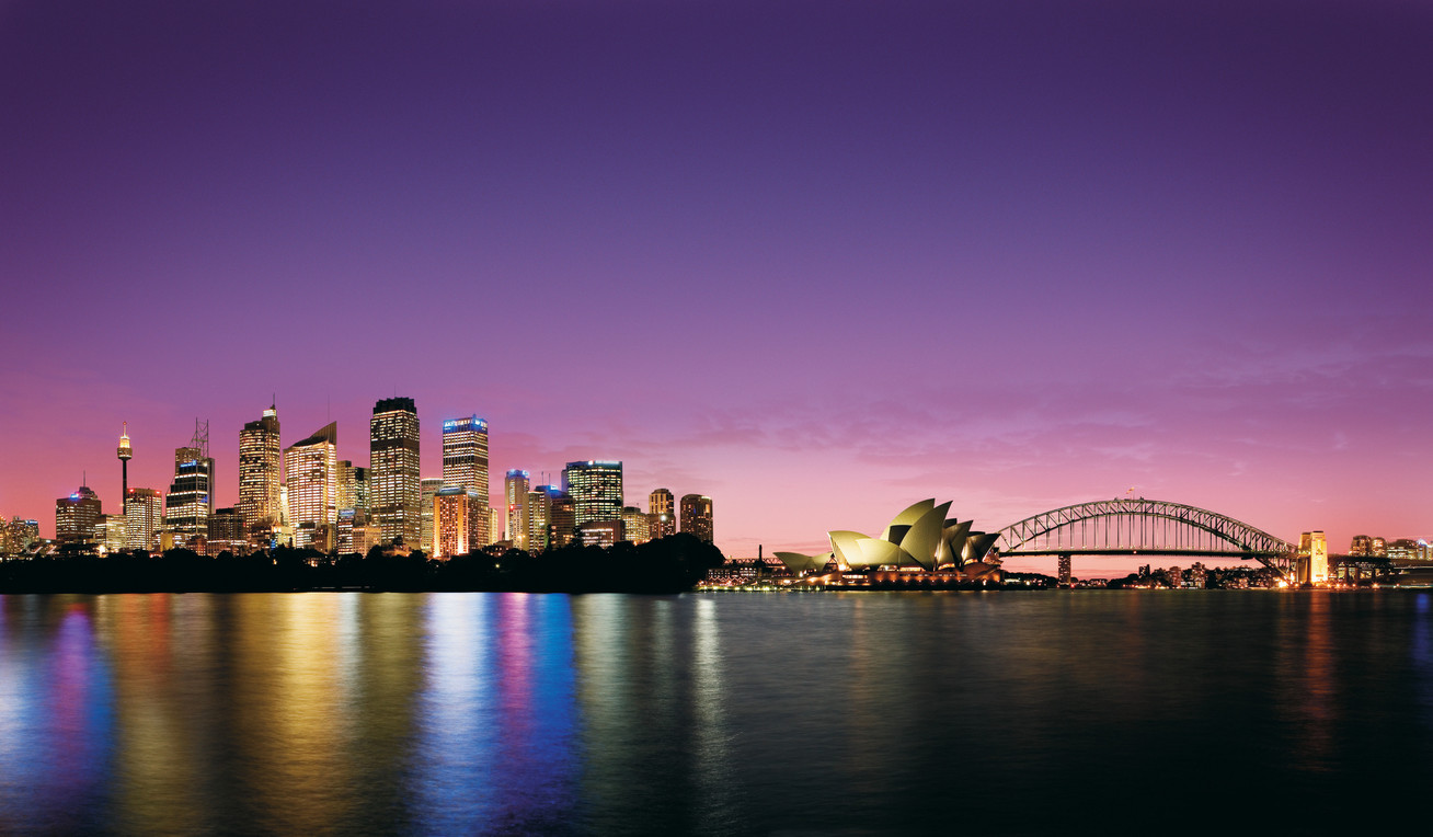 Sydney Harbour at night
